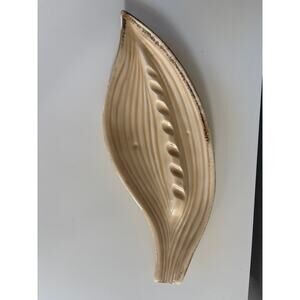 Vtg Barware Leaf Shaped Ashtray USA